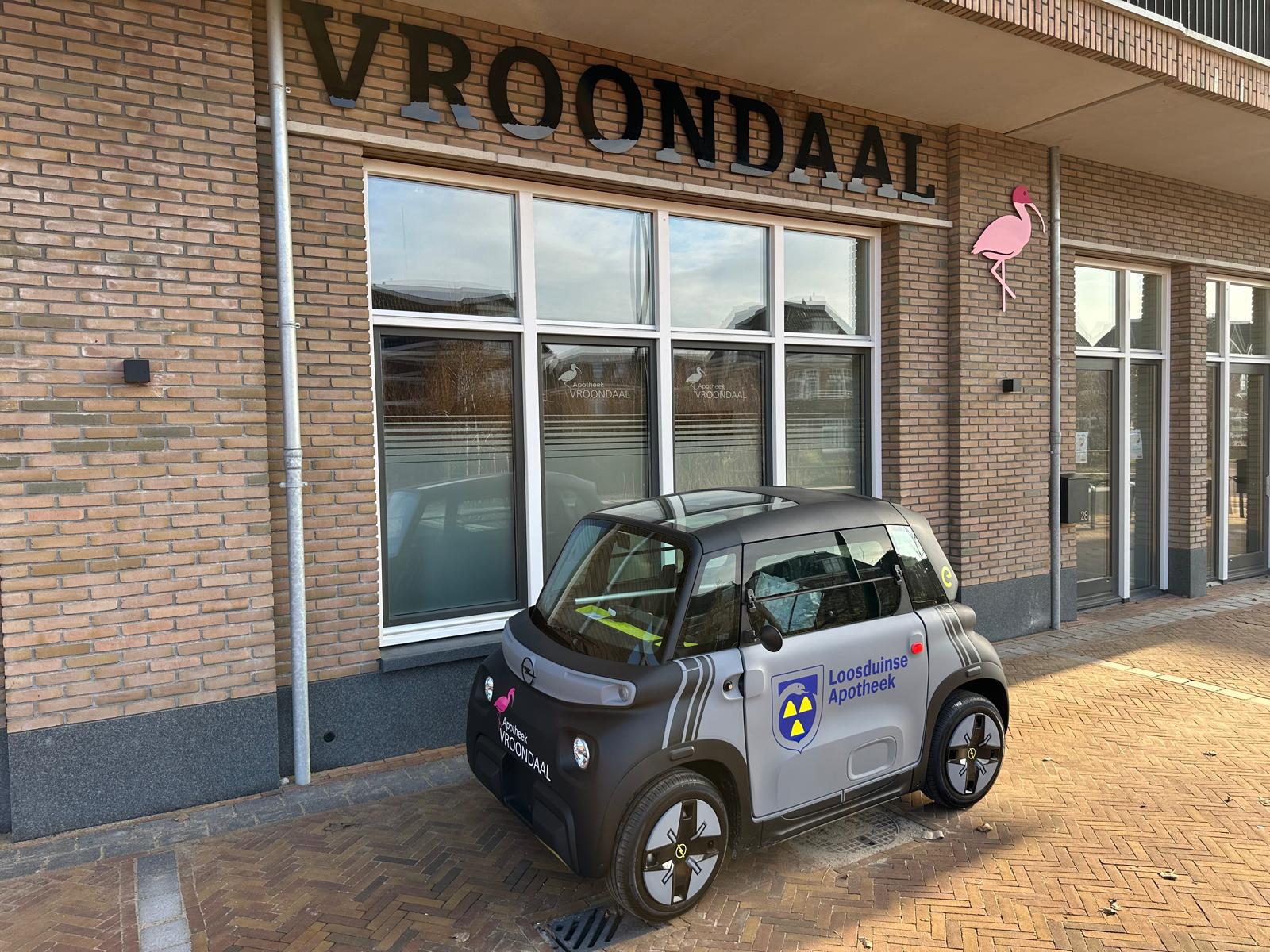 Locatie Vroondaal en bezorgauto
