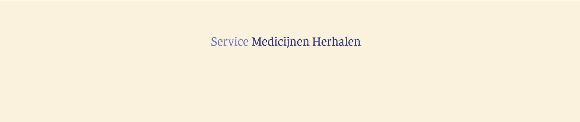 Medicijnen herhalen