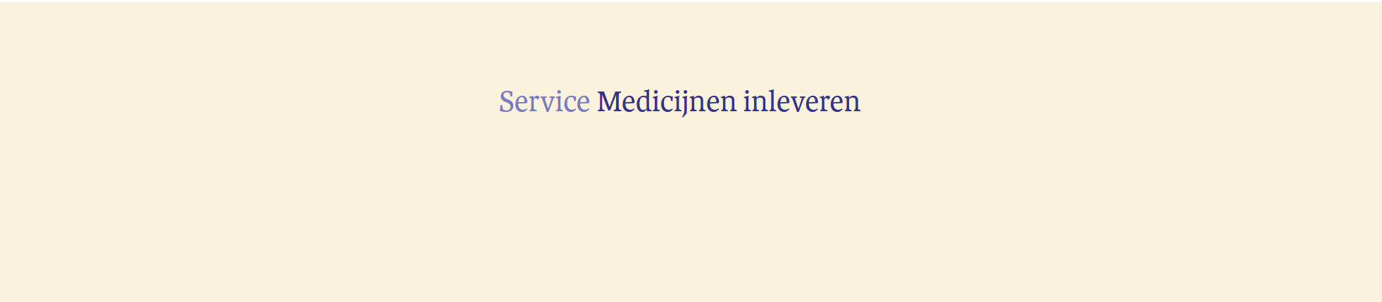 Medicijnen inleveren